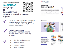  flyer for varsity tutors